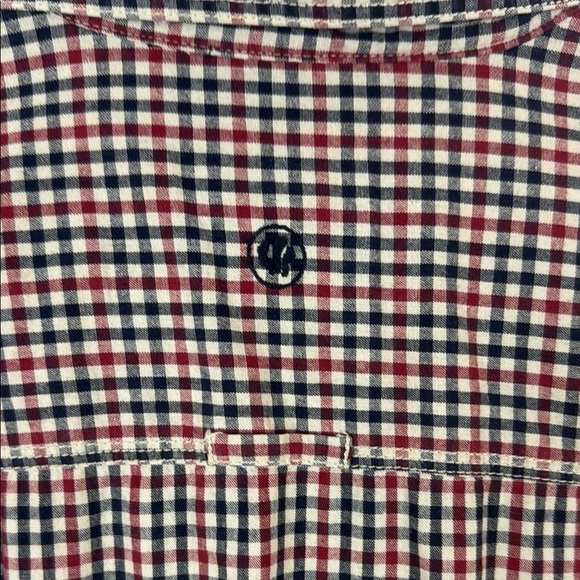 Fat Face Red and Blue Plaid Casual Buttoned Down Slim Fit Men's Shirt Size Large - Picture 11 of 12